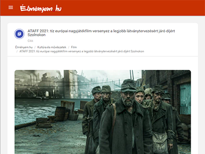 ATAFF 2021: tíz európai nagyjátékfilm versenyez a legjobb látványtervezésért járó díjért Szolnokon