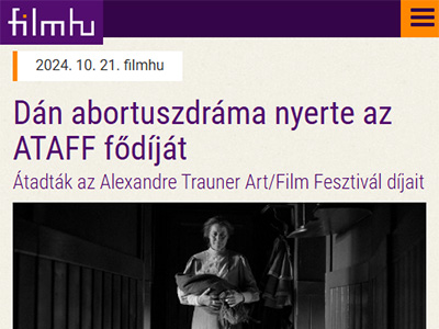 Dán abortuszdráma nyerte az ATAFF fődíját