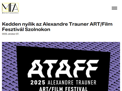Kedden nyílik az Alexandre Trauner ART/Film Fesztivál Szolnokon