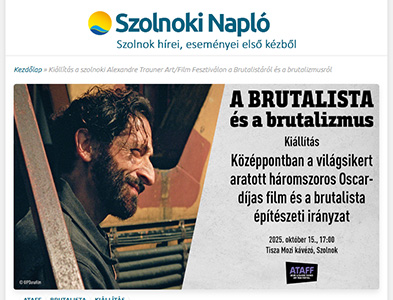 Kiállítás a szolnoki Alexandre Trauner Art/Film Fesztiválon a Brutalistáról és a brutalizmusról