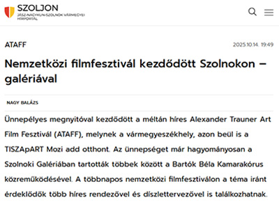 Nemzetközi filmfesztivál kezdődött Szolnokon