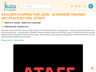 Szolnoki Filmfesztivál 2026 - Alexandre Trauner Art/Film Fesztivál (ATAFF)