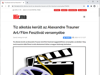 Tíz alkotás került az Alexandre Trauner Art/Film Fesztivál versenyébe